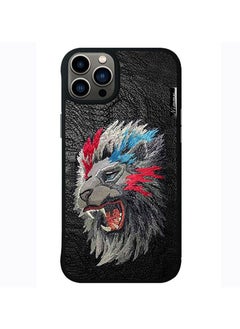 Buy Apple iPhone 14 Pro 3D Dazzling Lion Embroidery Case in UAE