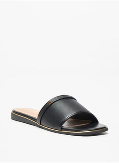 Buy Logo Accent Slip-On Sandals in Saudi Arabia