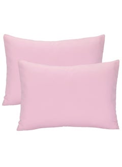 Buy 2Pack Baby Kids Pillowcases, Cotton Toddler Cushion Cover Travel Pillow Case Cover Soft Breathable Envelope Style for Boys Girls Bedding Toddler Cot 49 x 36cm Machine Washable (Pink) in UAE