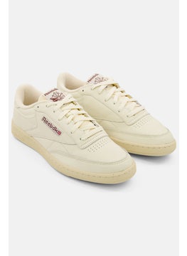 اشتري Men Club C 85 Vintage Lace Up Tennis Shoes, Off White في السعودية