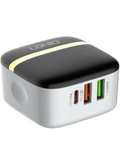 Buy LDNIO A3513Q Super Fast Wall Charger With Dual USB / Type C Ports And Lightning Cable 32W - White in Egypt