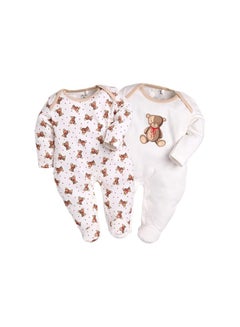 Buy BABY GO 100% Cotton Full Sleeve Regular Fit Regular Romper For Baby Boys in UAE