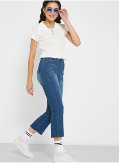 Buy Straight Cropped Jeans in Saudi Arabia