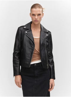 Buy Pu Button Detail Jacket in Saudi Arabia