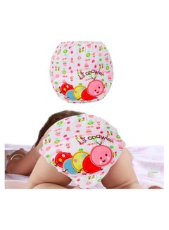 Buy Baby Diapers Cotton and Reusable Baby Washable Cloth Diaper Nappies, Baby Training Pants, Ideal for Toddlers and Children (Worm) in Egypt