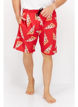 Buy Men Allover Print Swimwear Short, Red Combo in UAE