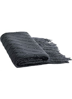اشتري Nordic Style Simple Sofa Blanket Dark Grey 127x172cm في السعودية