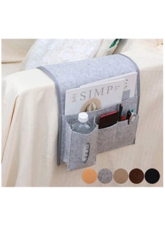 Buy Sofa Armrest Storage Organizer with Hook Loop Bedside Caddy Hanging Storage Bag Non Slip Armchair Caddy for Recliner Remote Holder TV Control Cell Phone in Saudi Arabia