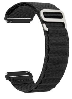 Buy Alpine Loop 22mm Compatible With Huawei GT3 Pro 46MM 2023, Durable Sport Nylon Strap With Titanium G Hook  Black in Egypt
