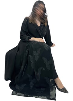 Buy Black shawl abaya in Saudi Arabia