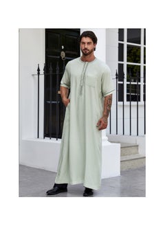 اشتري Men's Short Sleeve Robe Loose and Breathable في السعودية