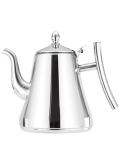 اشتري Stainless Steel Teapot, Thickened Teapot Coffee Pot, Household Kitchen Teapot With Filter Long Mouth, Cold Tea Kettle (Silver) في السعودية