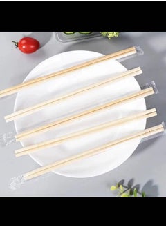 Buy Individually Wrapped Disposable Bamboo Chopsticks 20cm Pack Of 50 in UAE