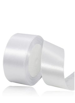 اشتري White Satin Ribbon, 38mm x 25yd Fabric Polyester Ribbon for Gift Wrapping, Party Favors, Wedding Decorations, Bow Making, Bouquets, Sewing Projects & Craft Supplies في الامارات