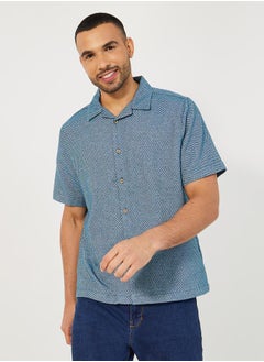 Buy Yarn Dyed Short Sleeves Resort Shirt in Saudi Arabia