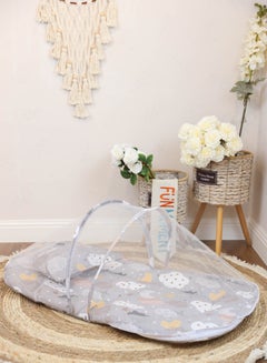 Buy Ultra soft and breathable newborn sponge foldable mosquito net mattress with various designs in UAE