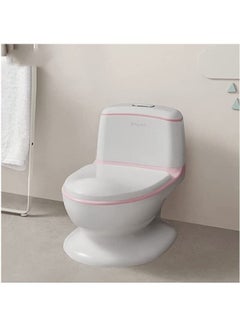 Buy Potty Training Toilet Realistic Potty Training Seat Toddler Potty Chair with Soft Seat Removable Potty Pot & Splash Guard Non Slip for Toddler Baby Kids PINK Color in UAE