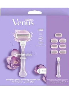 Buy Gillette Venus ComfortGlide Spa Breeze Women's Razor with 7 Refillable Blades in Saudi Arabia