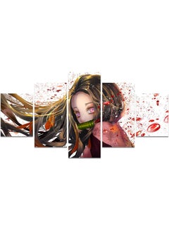 Buy Anime Poster Nezuko Print On Canvas Painting Wall Art For Living Room Home Decor Girl Gift Unframed Q-07 in UAE