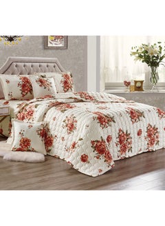 Buy Compressed Colored Comforter Set Single Size 4 Pieces 1 comforter + 1 bed sheet + 1 Pillowcase + 1 cushion case in Saudi Arabia