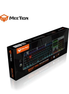 اشتري Meetion MK007 PRO لوحة مفاتيح ميكانيكية قابلة للتبديل السريع ومفاتيح كاملة ومضادة للظلال وإضاءة خلفية LED ملونة قابلة للتخصيص بشكل مستقل لوحة مفاتيح (أسود) في الامارات