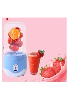 Buy Portable Blender Juicer Cup Travel Blending Bottles with USB Rechargeable for Shakes Smoothies Kitchen And Gym Blue in UAE