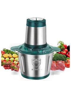 Buy 3L Stainless Steel Electric Meat Grinder & Food Chopper with 4 Sharp Blades for Baby Food, Meat, Nuts, Onion, and Vegetables in UAE