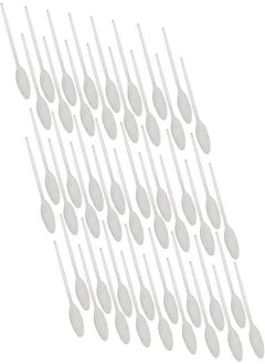 اشتري 50 Piece Plastic Jumbo Spoon Set, Clear White في مصر