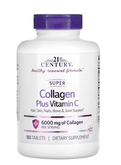 Buy Super Collagen Plus Vitamin C, 6000 mg, 180 Tablets in Saudi Arabia