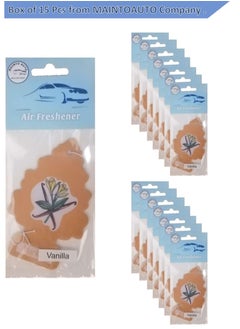 Buy Car Hanging Paper Card Air Freshener - Scent : Vanilla (Pack Of 15 Pcs) For Car in UAE