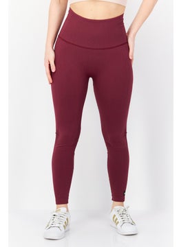 Buy Women Sportswear Fit Training Legging, Maroon in UAE