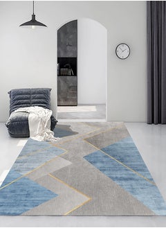 Buy Bedroom Living Room Machine Washable Non-slip Soft Modern Interior Rug 120*180cm in Saudi Arabia