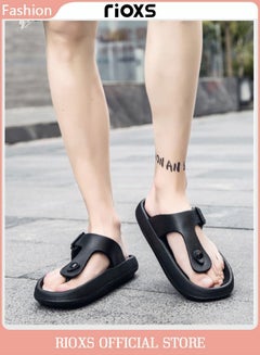 Buy Men's Flip Flop Shower Slippers Anti-Slip Flat Sandal For Indoor Or Outdoor Use in UAE