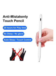 اشتري قلم ستايلس مطور مع خاصية رفض الكف متوافق Apple iPad (الجيل السادس) أبيض في السعودية