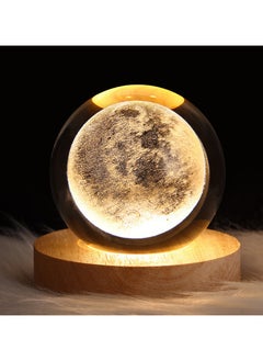 اشتري Creative gift bedside illuminated crystal ball projection atmosphere night light في السعودية