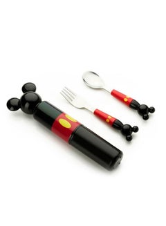 Buy Brain Giggles Mickey Mouse Spoon & Fork Kids Cutlery Set in UAE