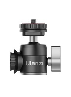 Buy Ulanzi U-60 Full Metal Mini Ballhead with Dual Cold Shoes Extension Microphone Mounting 360 Degrees Panoramic Ball Head Max Loading 10KG Vlog Video Shooting Accessories Compatible with DSLR Cameras in Saudi Arabia