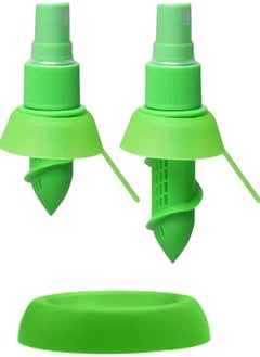 Buy Lemon Juice Sprayer Mini Squeezer Set of 3-Piece Green in UAE