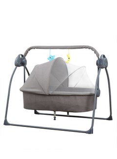 Buy Baby Bouncer Baby Electric Crib Cradle Rocking Chair Children's Furniture For Sleeping Removable Seat Adjustable Canopy Rocker Bassinet Napper With Adjustable Speed, Bluetooth Music, Pillow and Pad in Saudi Arabia