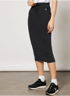 Buy Ribbed Jersey Midi Skirt in UAE