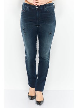 Buy Women Super Skinny Fit Washed Skinzee Jeans, Charcoal in UAE