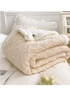 اشتري COMFY SOFT & FLUFFY BLANKET/THROW 200 X 230 CM CREAM في الامارات