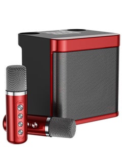 Buy Karaoke Machine with 2 Wireless Microphone,Portable Bluetooth Speaker with HD Sound PA System Support Echo and Vocal Cut,USB,SD, AUX Input for Party, Meeting, Wedding, Home and Outdoor in UAE