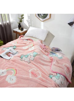 Buy 1-Piece Unicorn Pattern Interesting Cozy Blanket Air Conditioning Blanket in UAE