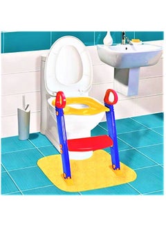 Buy Adjustable Baby Potty  Toilet Trainer Seat With Step Ladder in UAE