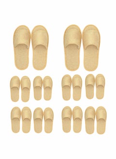 Buy Spa Slippers Open Toe Slippers, Washable, Disposable, Fluffy Guests for Home, Hotel Use, Spa, Party Guest, and Travel, Fits Most Men Women, 10 Pairs in UAE