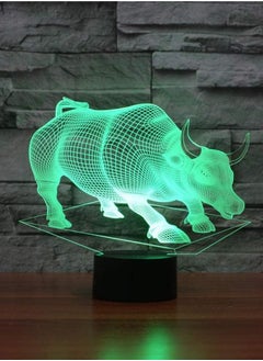 Buy 3D Multicolor Night Light for Kids Boys Toys  Cartoon Animal Cow 3D Illusion Lamp for Bedroom Beside Table Decoration  16 Colour Changing LED Mood Lamp Desk Table Light Lamp Children Gift in UAE