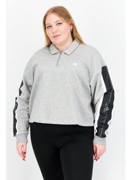 Buy Women Sportswear Fit Half Zipper Training Sweatshirt, Grey in UAE