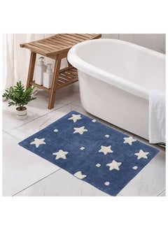 اشتري Star Tufted Bath Mat Blue 50X80cm في الامارات