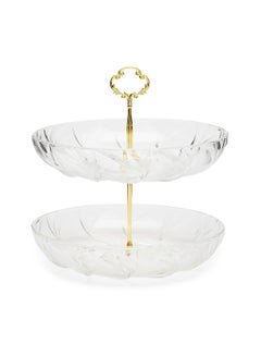 Buy 2-Piece Glass Serving Tray Set in UAE